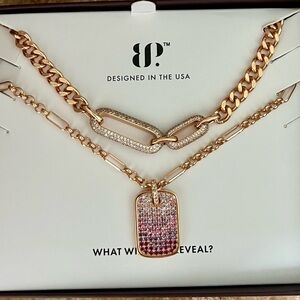 Bomb Party BE A BEAUTY AND A BEAST. Fall 2023 Luxe Layers w/ Dog Tag Pendant